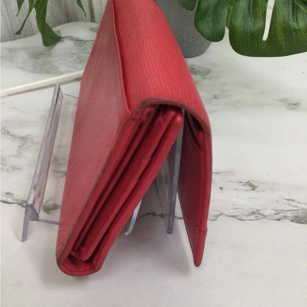 MCM Red Leather Continental Wallet
